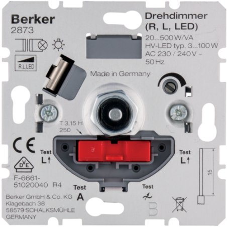 Hager 2873 gradateur A monter Variateur et commutateur Métallique