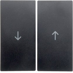 Hager 16251606 Plaque de commutation et obturateur Anthracite