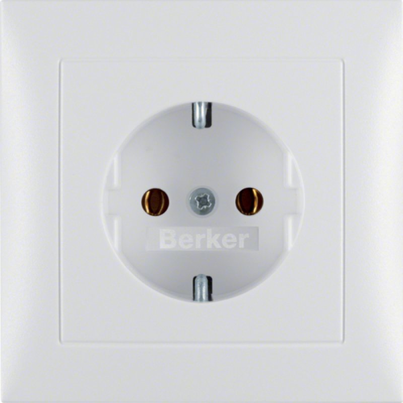 Hager 47429909 prise de courant Type F Blanc