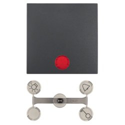 Hager 16211606 Plaque de commutation et obturateur Anthracite