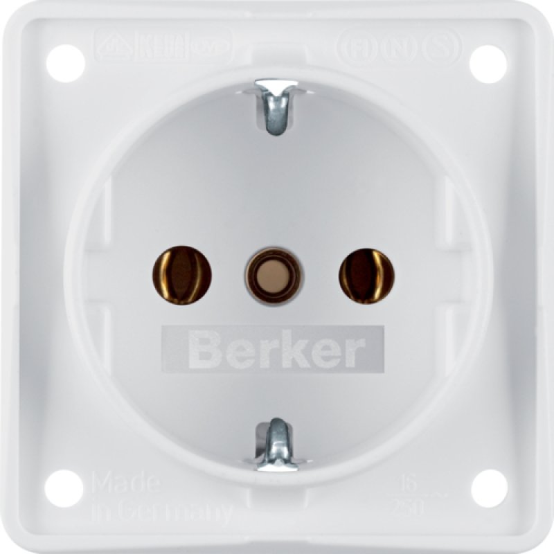 Berker 09 4185 25 02 Einbau-Steckdose PWS damasziert B.MOBIL