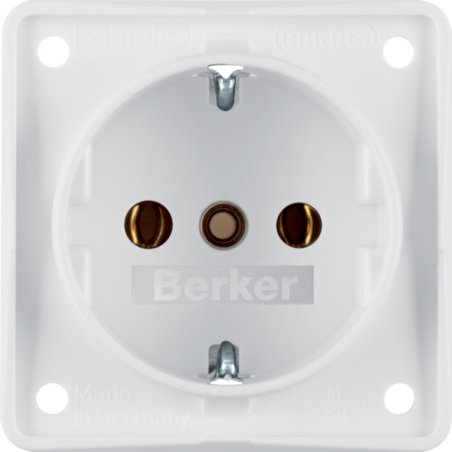 Berker 09 4185 25 02 Einbau-Steckdose PWS damasziert B.MOBIL