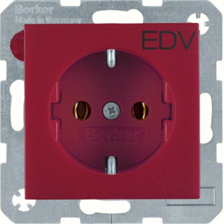 Berker 47431922 Schuko-Steckdose bruchsicher Aufdruck EDV S.1