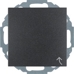 Hager 47441606 Plaque de commutation et obturateur Anthracite