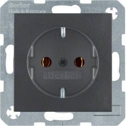 Hager 41431606 wall plate/switch cover Anthracite