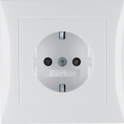 Berker 47228989 SCHUKO-Steckdose mit Abdeckplatte S.1 po larwei