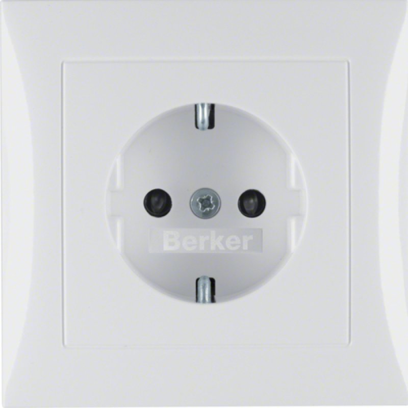 Berker 47228989 SCHUKO-Steckdose mit Abdeckplatte S.1 po larwei