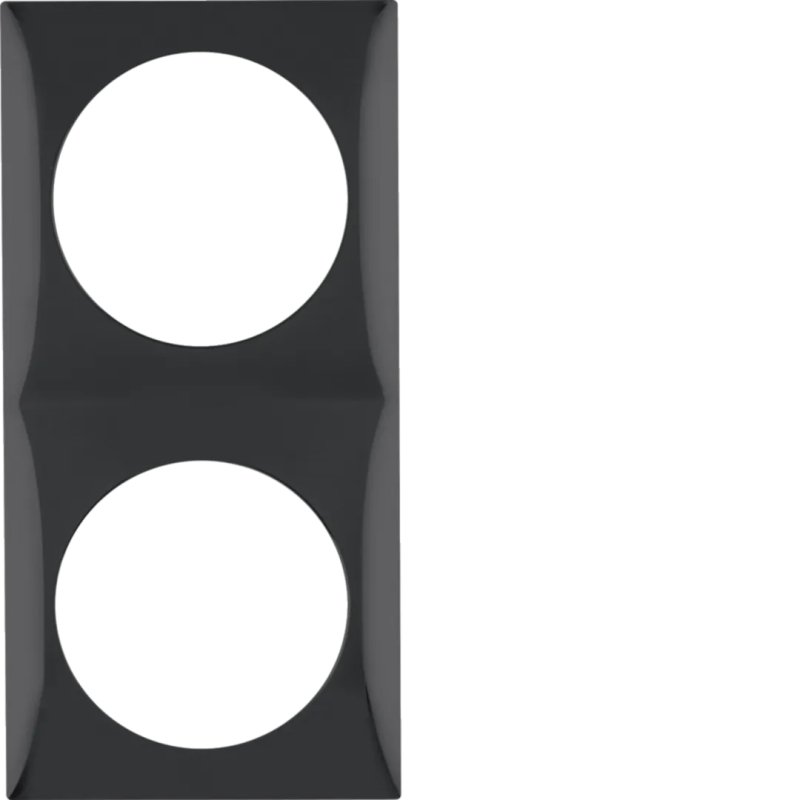 Berker 918262510 Rahmen 2fach Integro Flow schwarz, glänzend
