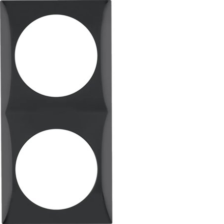Berker 918262510 Rahmen 2fach Integro Flow schwarz, glänzend