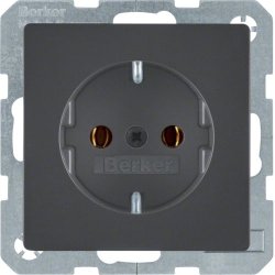 Berker 41436086 Steckdose SCHUKO Q.1/Q.3 anthrazit, samt