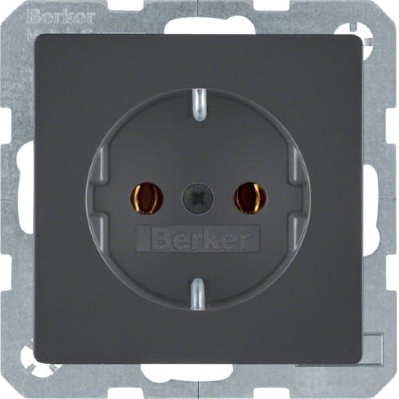 Berker 41436086 Steckdose SCHUKO Q.1/Q.3 anthrazit, samt
