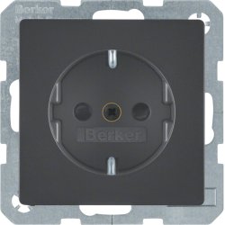 Berker 47236086 socket-outlet Type F Anthracite