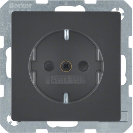 Berker 47236086 Steckdose SCHUKO Q.1/Q.3 anthrazit, samt