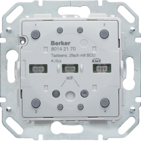 Berker 80142170 Tastsensor-Modul 2fach mit integriertem Busankoppler KNX K.1
