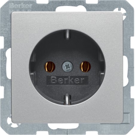 Berker 47436084 Steckdose SCHUKO Q.1/Q.3 alu samt