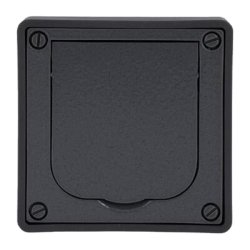 BUSCH JAEGER 1705 U-101 Gehäuse UP (Kunststoff) Klappdeckel hammerschlag grau