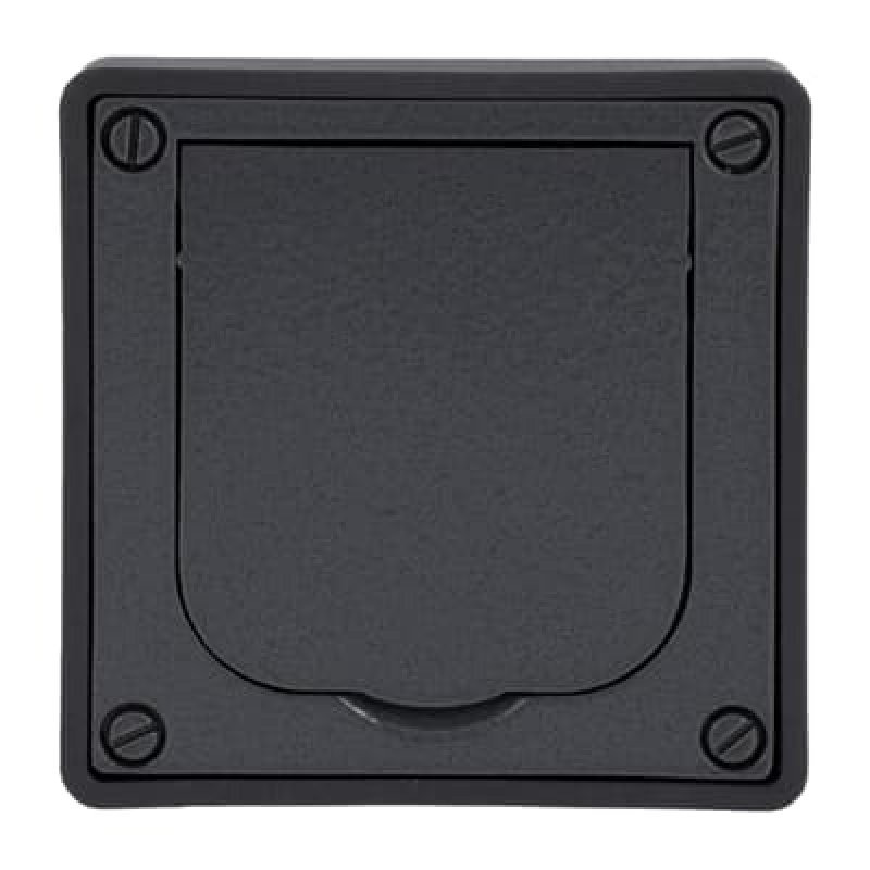 BUSCH JAEGER 1705 U-101 Gehäuse UP (Kunststoff) Klappdeckel hammerschlag grau