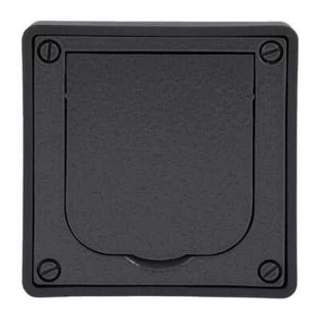 BUSCH JAEGER 1705 U-101 Gehäuse UP (Kunststoff) Klappdeckel hammerschlag grau