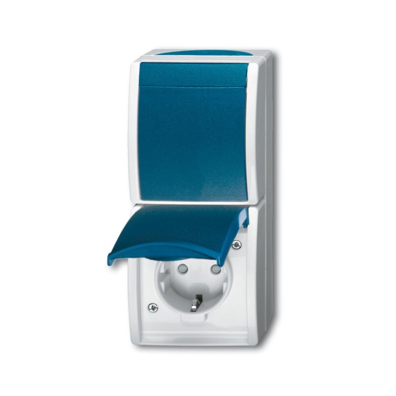Busch-Jaeger 2601/6/20 EBW-53 socket-outlet Type F Blue, White