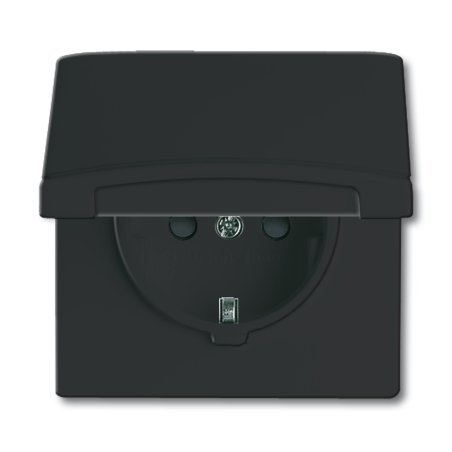 Busch-Jaeger 2064-0-0295 socket-outlet CEE 7/3 Black