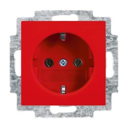 Busch-Jaeger 2CKA002011A6234 socket-outlet Type F Red
