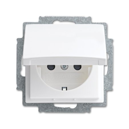 Busch-Jaeger 2013-0-5384 socket-outlet CEE 7/3 Silver, White