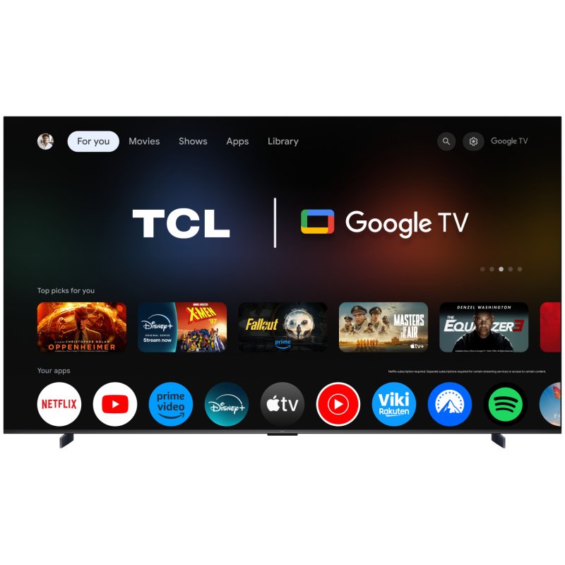 TCL P8L 98P8L TV 2.49 m (98") 4K Ultra HD Smart TV Wi-Fi Black 1000 cd/m²