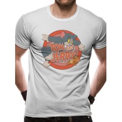 TOM AND JERRY - T-Shirt IN A TUBE- Retro Logo (S)