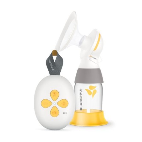 Medela Solo Electric Breast Pump - Noticeably Quieter - Rechargeable Via Usb - With