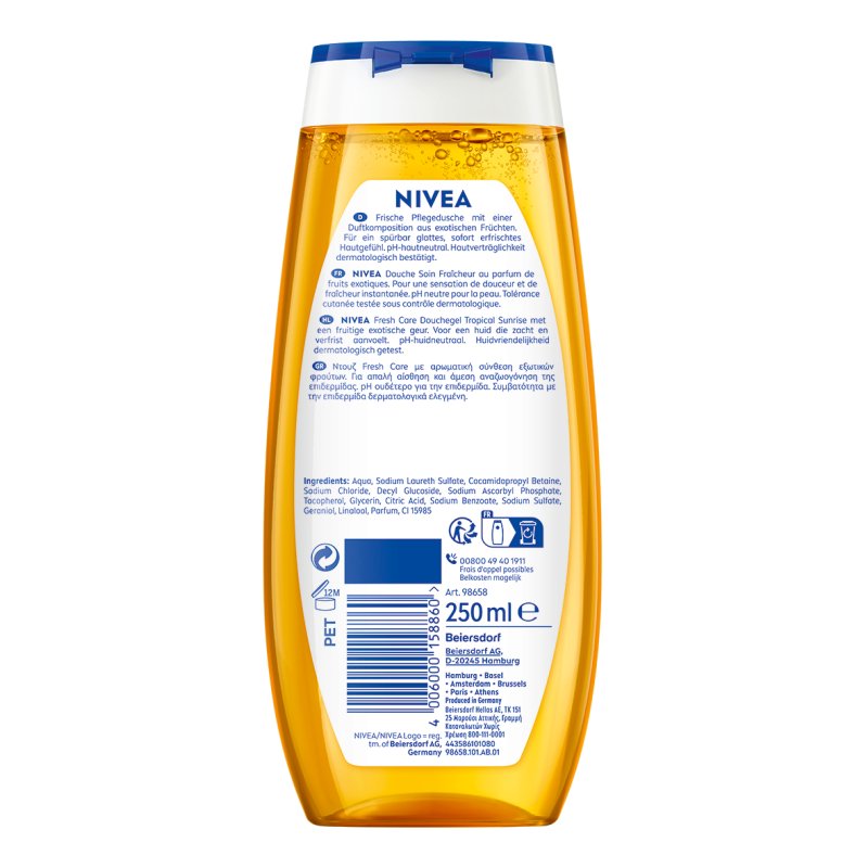 NIVEA Tropical Sunrise Artist Edition 250 ml Shower gel Women Body Fruity