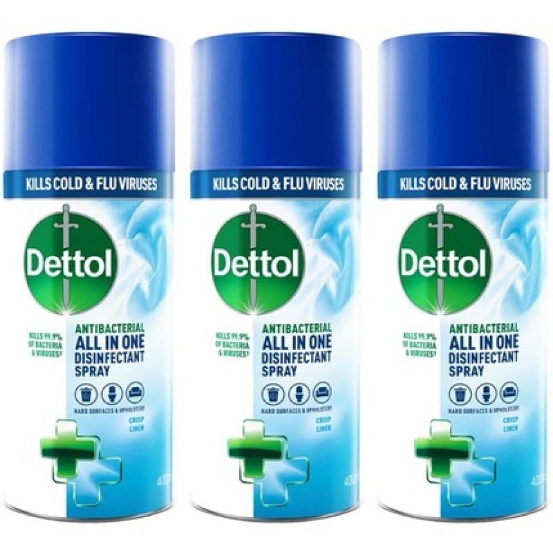 Dettol All-in-One Disinfectant Spray Crisp Linen 400ml