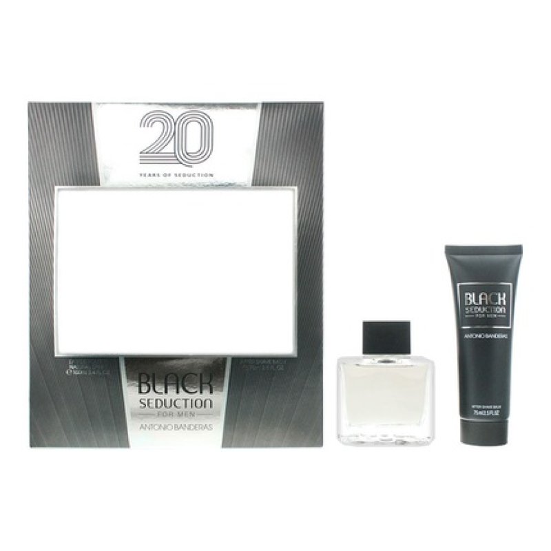 Antonio Banderas Seduction In Black Gift Set Eau De Toilette 100ml And Aftershave Balm 75ml