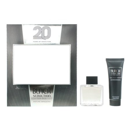 Antonio Banderas Seduction In Black Gift Set Eau De Toilette 100ml And Aftershave Balm 75ml