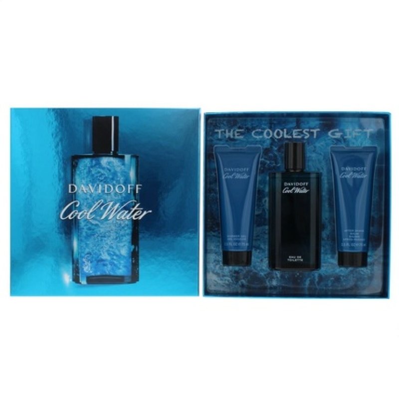 Davidoff Coolwater Men Eau De Toilette 125ml After Shave Balm 75ml Shower Gel 75ml