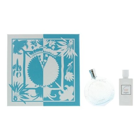 Hermes Eau Des Merveilles Bleue 2 Piece Gift Set Eau De Toilette 100ml And Body Lotion 80ml