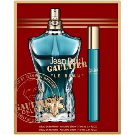 Jean Paul Gaultier Le Beau Gift Set - 125 Ml Eau De Toilette Spray 10 Ml Eau De Toilette Bag Spray - Gift Set For Men