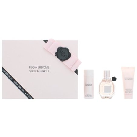 Viktor & Rolf Flowerbomb Eau De Parfum 50ml And Shower Gel 50ml And Body Lotion For Women
