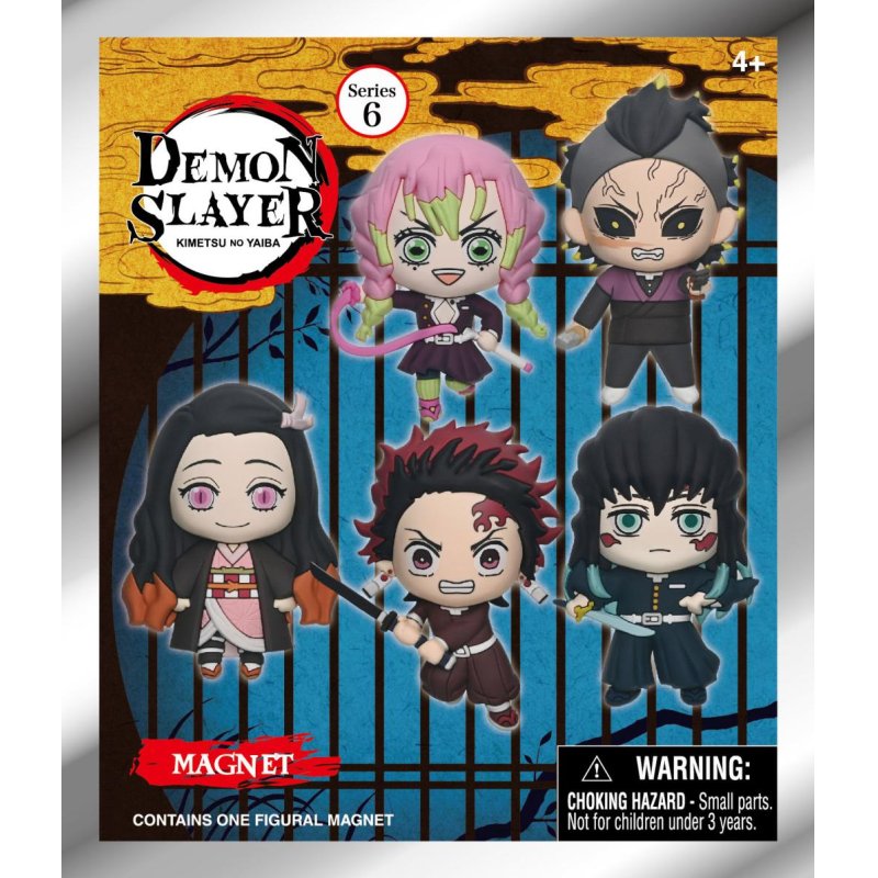 DEMON SLAYER - Serie 6 -3D Foam Magnets in blind bags (Display 12 Pcs)