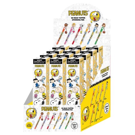 SNOOPY - Stylo rotatif 3D Head Topper (Display de 12 pcs)
