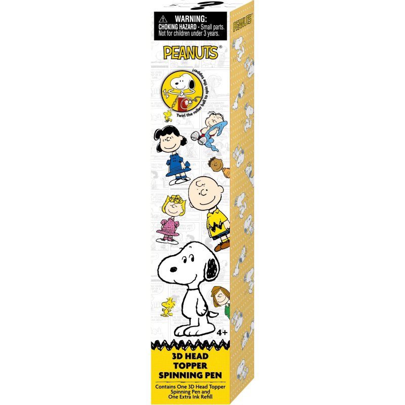 SNOOPY - Stylo rotatif 3D Head Topper (Display de 12 pcs)