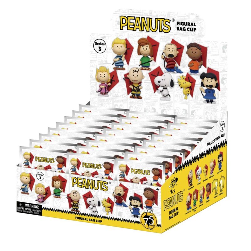 SNOOPY - Series 3 - 3D Foam Bag Clip (Display 24 Pcs)