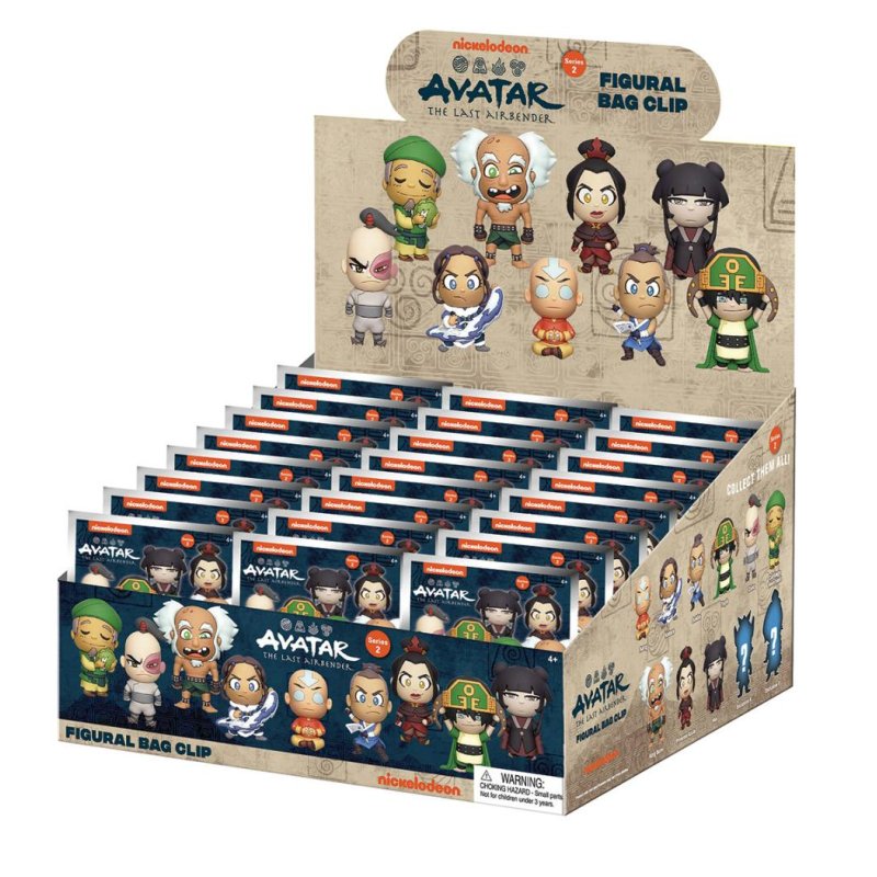 AVATAR THE LAST AIRBENDER -Series 2 -3D Foam Bag Clip (Display 24 Pcs)