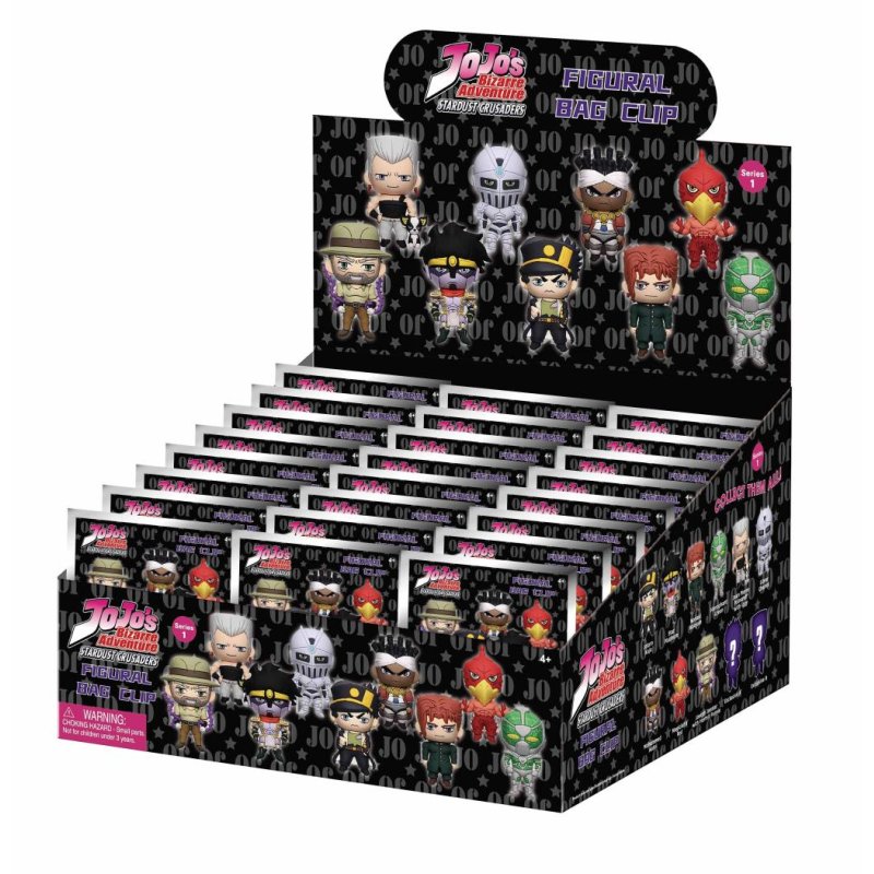 JOJO'S BIZARRE ADVENTURE - Series 1 -3D Foam Bag Clip (Display 24 Pcs)
