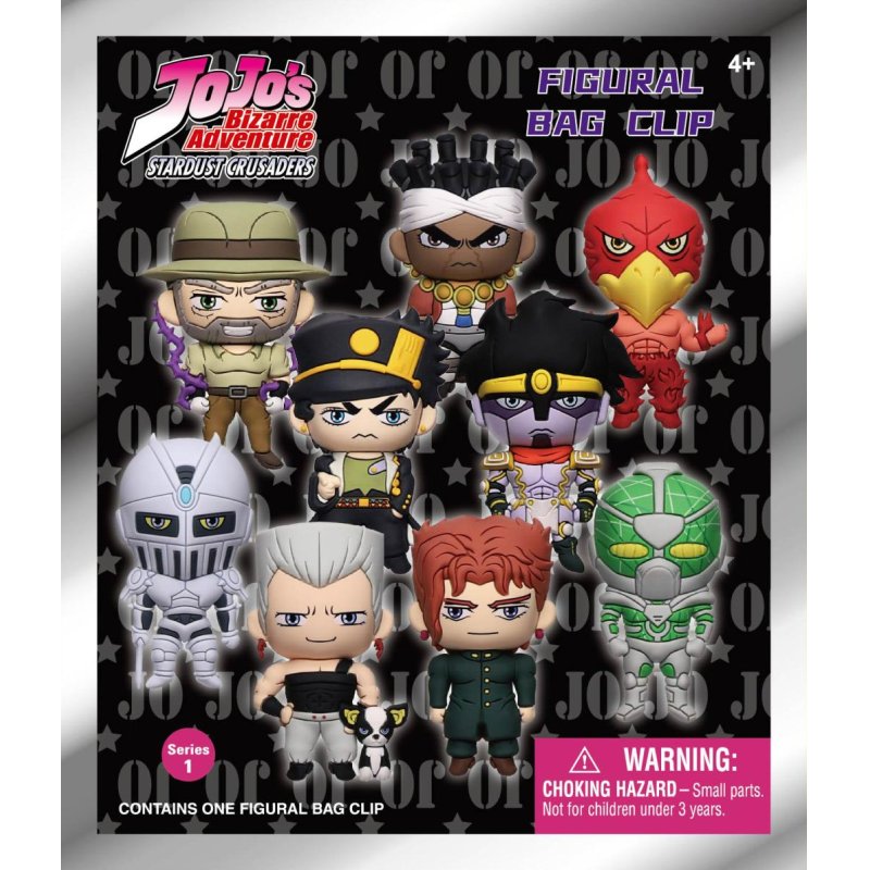 JOJO'S BIZARRE ADVENTURE - Series 1 -3D Foam Bag Clip (Display 24 Pcs)
