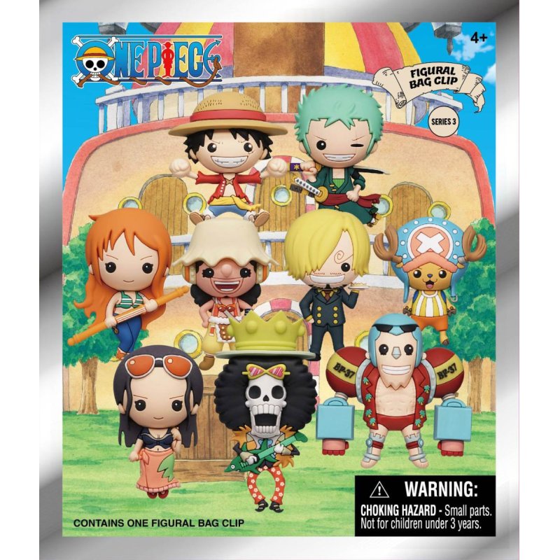 ONE PIECE - Series 3 - 3D Foam Bag Clip (Display 24 Pcs)