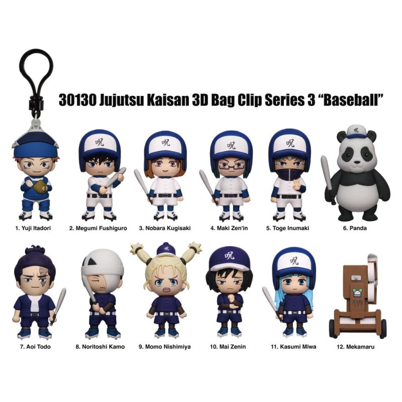 JUJUTSU KAISEN - Series 3 - 3D Foam Bag Clip (Display 24 Pcs)
