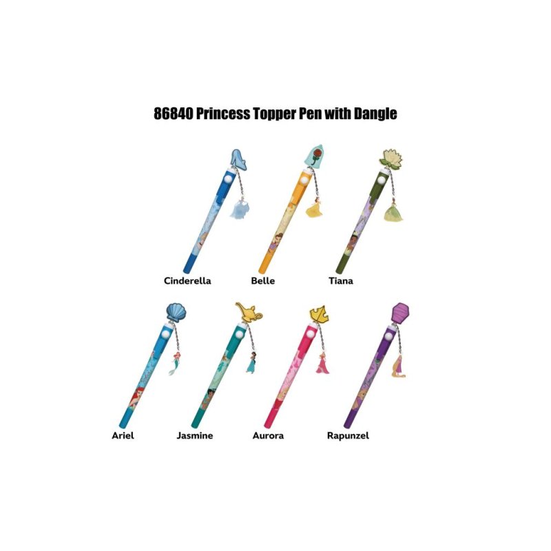 DISNEY PRINCESS - Stylo rotatif 3D Head Topper (Display de 12 pcs)