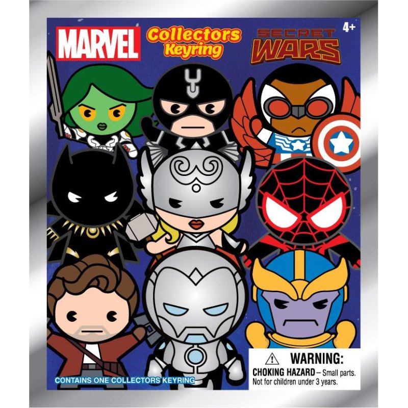 MARVEL SECRET WARS - Series 1 - 3D Foam Bag Clip (Display 24 Pcs)