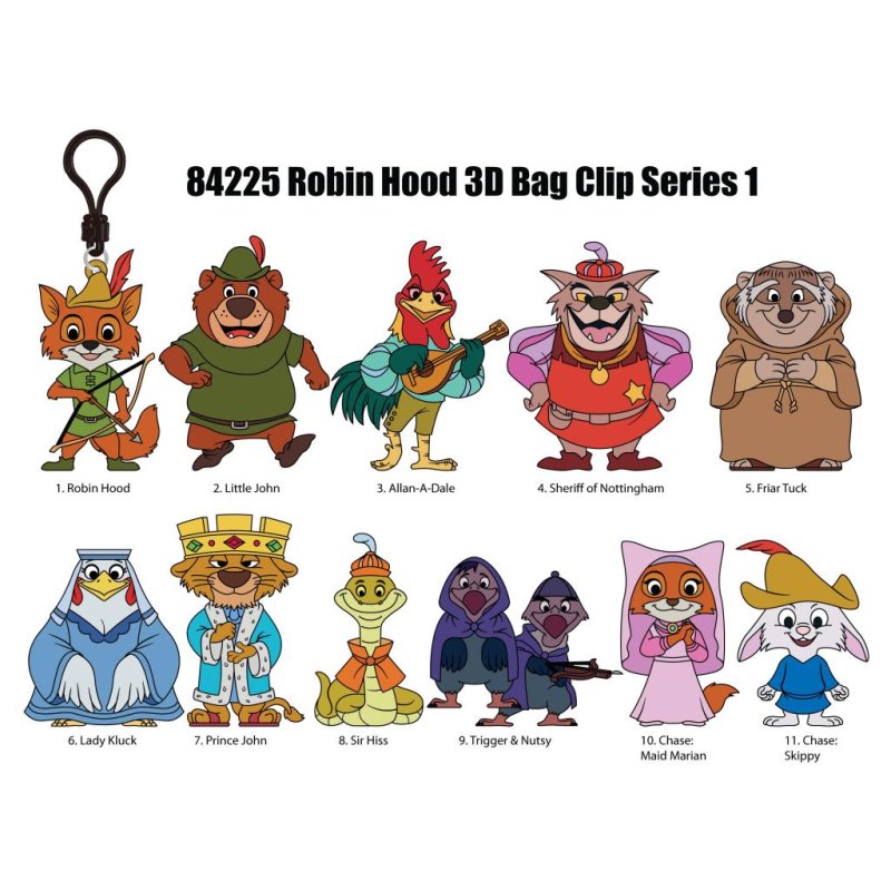 ROBIN DES BOIS - Series 79 - 3D Foam Bag Clip (Display 24 Pcs)