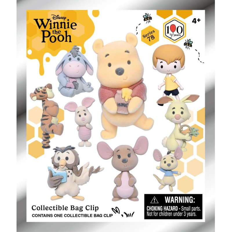 WINNIE 100EME ANNIV. - Series 78 - 3D Foam Bag Clip (Display 24 Pcs)